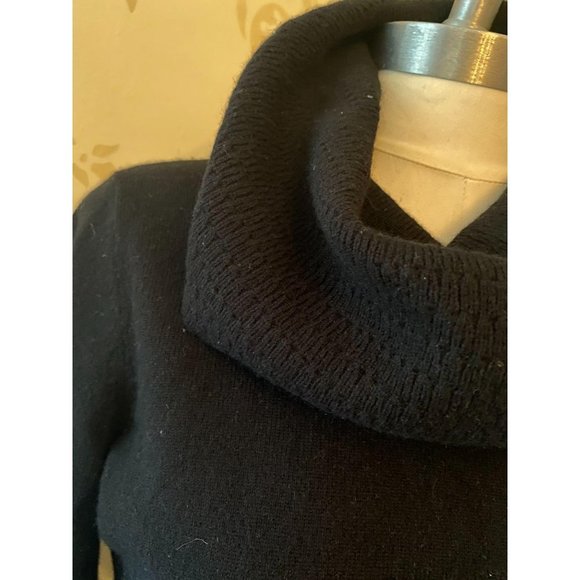 Splendid Black Cashmere Cowl Neck Oversize Sweater - Picture 3 of 4